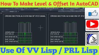 Use VV Lisp PRL Lisp For Draw Cross Section In AutoCAD I Level Offset Plot Kaise Kare I Agragati I [upl. by Acinoed31]