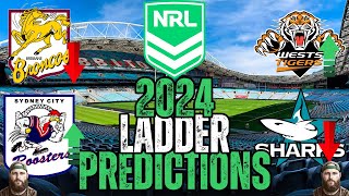 My Official 2024 NRL LADDER amp FINALS PREDICTIONS [upl. by Shatzer]