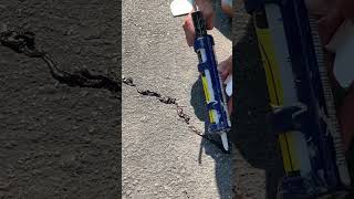 Filling Cracks In Asphalt Driveway [upl. by Finegan994]