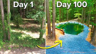 I built a Natural Swimming Pool  Full Construction Process [upl. by Reeves501]