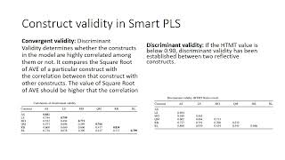 Reliability Validity EFA SmartPLS Goodness of MeasuresPart 02 hamzafarooquihf [upl. by Jamila]