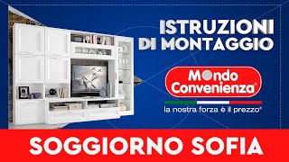 Istruzioni di montaggio Soggiorno Sofia  MONDO CONVENIENZA [upl. by Felty]