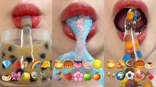 asmr 1HOUR EMOJI FOOD CHALLENGE DESSERT MUKBANG 1시간 이모지 챌린지 모음집 eating sounds [upl. by Hornstein]