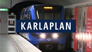 Tåg vid Karlaplan station tunnelbanan [upl. by Airdnal]