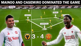 Kobbie Mainoo and Casemiro vs Wolves  Manchester United Tactical Analysis [upl. by Harak]