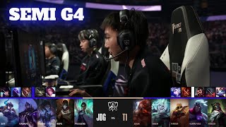 T1 vs JDG  Game 4  Semi Finals LoL Worlds 2022  T1 vs JD Gaming  G4 full game [upl. by Oecam900]