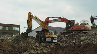 Powergen Building Shirley Solihull Demolition 2017 [upl. by Tterag]