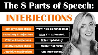 Interjections Definition and Types  The Parts of Speech in English Grammar [upl. by Imuyam]