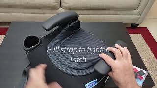 Graco Turbobooster LX backless booster seat with latch unboxing and review [upl. by Reinaldos410]