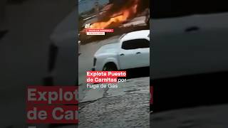 Explota puesto de carnitas por fuga de gas en Saltillo nmas shorts saltillo [upl. by Weiss]