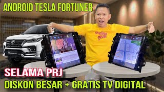 KABAR BAIK BUAT PEMILIK FORTUNER  HEADUNIT ANDROID TESLA LAYAR 12quot PROMO SELAMA PRJ [upl. by Thorncombe]