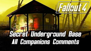 Fallout 4  Secret Underground Base  All Companions Comments [upl. by Silden]