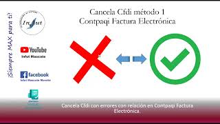 Método 01 de Cancelación Contpaqi Factura Electrónica [upl. by Sonafets384]