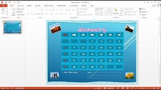 Tutorial Powerpoint 2013 Cara Membuat Kalender Meja di Ms PowerPoint [upl. by Trefor]