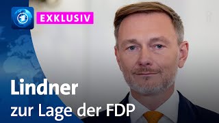 FDPChef Lindner im tagesthemenInterview [upl. by Ladonna]