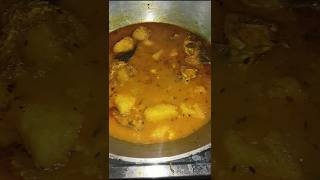 Elephant foot with fish curry recipe 😋👍🏻trending fish recipe shorts [upl. by Asirralc]