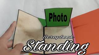 DIY STANDING VINTAGE ALBUM SCRAPBOOK SCHOOL PROJECT [upl. by Thedric439]