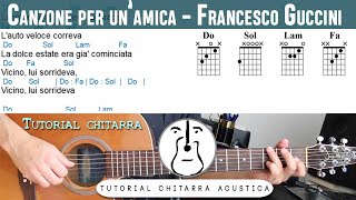 Canzone per unamica Francesco Guccini  Nomadi  Tutorial Chitarra  Arpeggio [upl. by Sadowski]