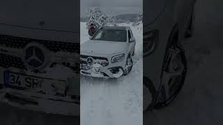 Mercedes GLB 200 AMG 4 matic offroad deep snow [upl. by Ahsekel]