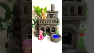 Destroying a amazing clay house 🏡 😱 diy clayhouse craft shorts [upl. by Rahmann171]