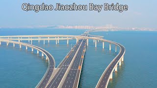 Aerial China：Qingdao Jiaozhou Bay Seacrossing Bridge ranks second in the world for bridges [upl. by Atinot]