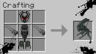 Minecraft LAB EXPERIMENT MOD  CREATING ALIEN VS PREDATOR Minecraft [upl. by Anahsed]