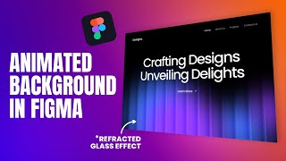 Create REFRACTED GLASS EFFECT amp Animated Background In Figma  Figma Tutorial [upl. by Aimahs]