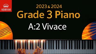 ABRSM 2023 amp 2024  Grade 3 Piano exam  A2 Vivace  Muzio Clementi [upl. by Krein]