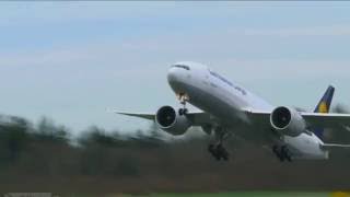 Pilotseyetv  Lufthansa Cargo Boeing 777  Departure from Seattle [upl. by Veronika]