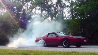 Two Burnouts 1987 Trans Am 357 V8  Third Gen Pontiac Firebird TA Burnout [upl. by Suoicserp203]