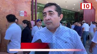 Se manifiestan nuevamente trabajadores del Poder Judicial en Cancún [upl. by Ymirej]