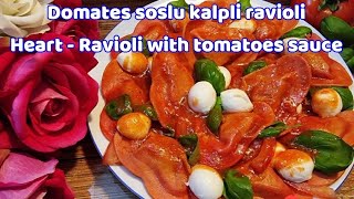 Sevgi günü için Kalpli Ravioli ♥️ Ravioli with heart  Ravioli mit Herz [upl. by Amocat]