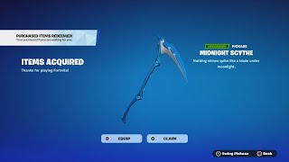 How To Redeem The MIDNIGHT SCYTHE Pickaxe VBucks Card BONUS Pickaxe [upl. by Naynek]