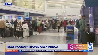 Thanksgiving travel rush begins as more rain comes to Southern California [upl. by Anaytat]