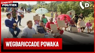 🚀 De Nieuwe Politiek Live wegbariccade te Powaka [upl. by Erdried]