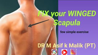 fix your winged scapula winggingofscapula scapularpain pain drmasifkmalik bhnphysiotherapy [upl. by Annohsak]