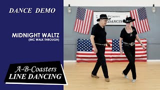 MIDNIGHT WALTZ  Line Dance Demo amp Walk Through [upl. by Akimot]