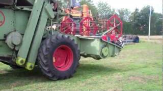 Claas Matador Gigant combine on the move  sounds [upl. by Nodearb271]