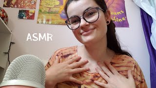 ASMR  Collarbone Tapping and Scratching Hair Brushing Relaxed Rambles [upl. by Kcirrag]