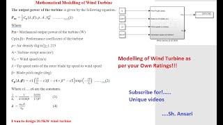 Modeling of Wind Turbine in MatlabSimulink [upl. by Winnifred104]