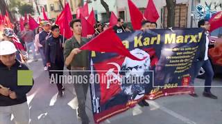 Integrantes del Partido Comunista marchan contra AMLO en CDMX [upl. by Esirahs]