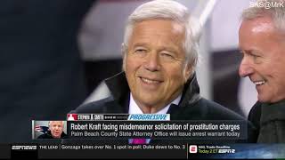 Robert Kraft facing misdemeanor solicitation of prostitution charges  Stephen A Smith Show [upl. by Nosydam]