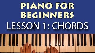 Piano Lessons for Beginners Part 1  Getting Started Learn some simple chords [upl. by Nnaeirelav648]