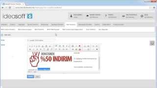 Yeni Ideasoft v6 Paneli  Mail şablonu oluşturmak [upl. by Adaven959]