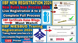 IIBF Registration process 2024  iibf certificate kaise milega 2024  NIESBUD registration process [upl. by Garvey971]