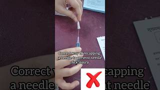 Safe Needle Recapping  Scoop Technique [upl. by Leone694]