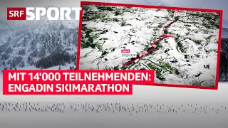 Der 53 Engadin Skimarathon Ein Klassiker über 42 km – Zeitreise amp Visualisiert [upl. by Cirtemed686]