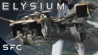 Elysium  SciFi Movie  Full Crash Landing Scene  Matt Damon [upl. by Gilmour]