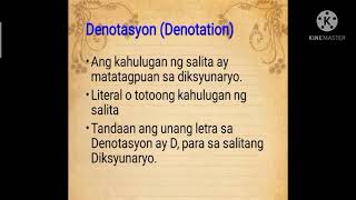 Denotasyon at Konotasyon [upl. by Peti]