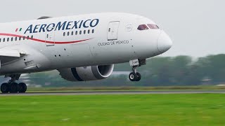 Aeroméxico landing at Amsterdam  AIRPLANE SPOTTING  FROM MEXICO TO AMSTERDAM [upl. by Lleuqram233]